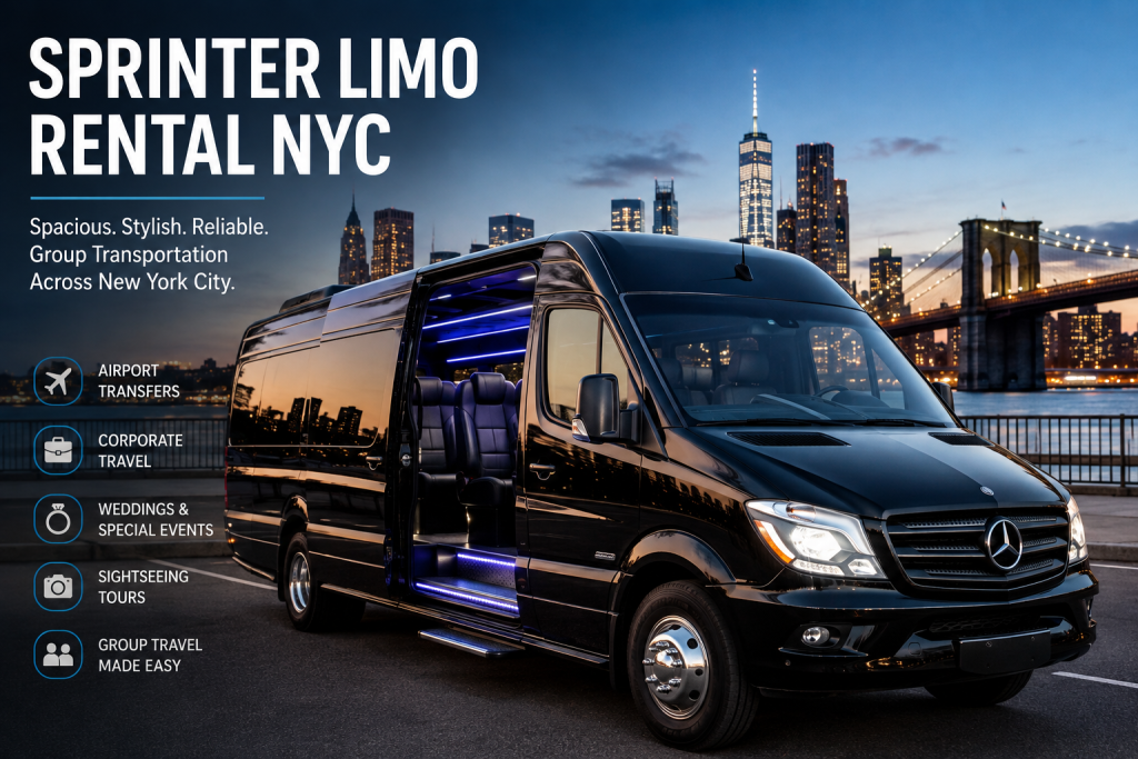 Sprinter Limo Rental NYC – Premium Group Transportation in New York