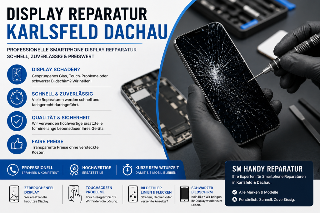 Display Reparatur Karlsfeld Dachau – Professionelle Smartphone Display Reparatur