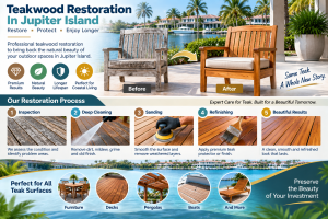 Teakwood Restoration In Jupiter Island – Restore the Natural Beauty of Your Teak