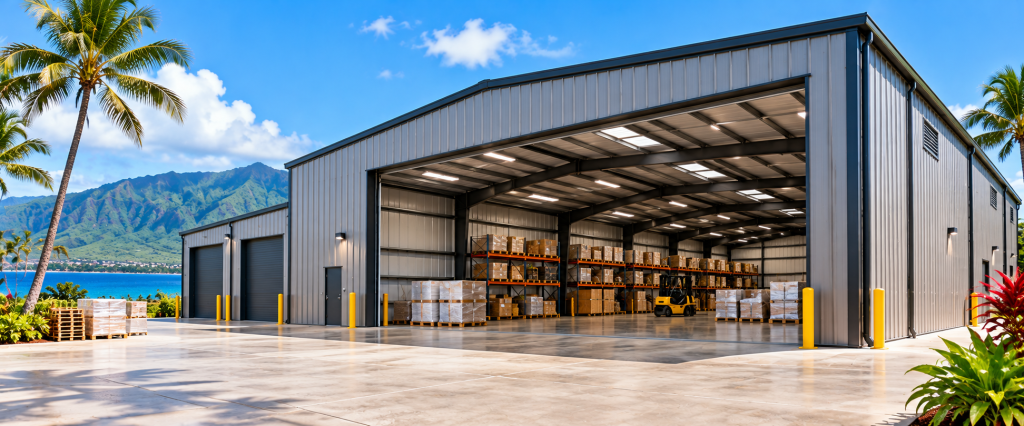 Warehouse Steel Building in Hawaii – Durable Storage Solutions by Real Steel Buildings